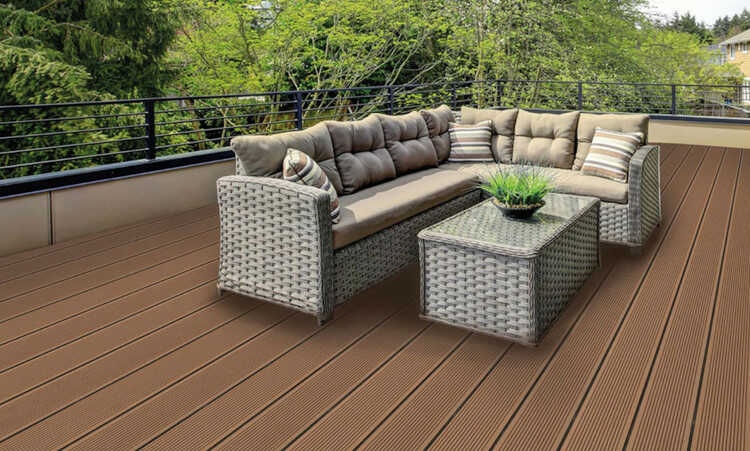 WPC Decking Board 2.4x14.6x360cm Double Sided